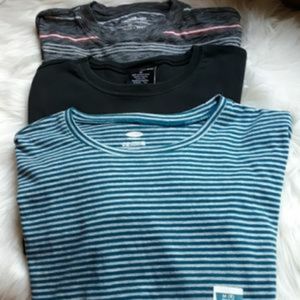 Bundle of 3 3/4 and long sleeve tee shirts